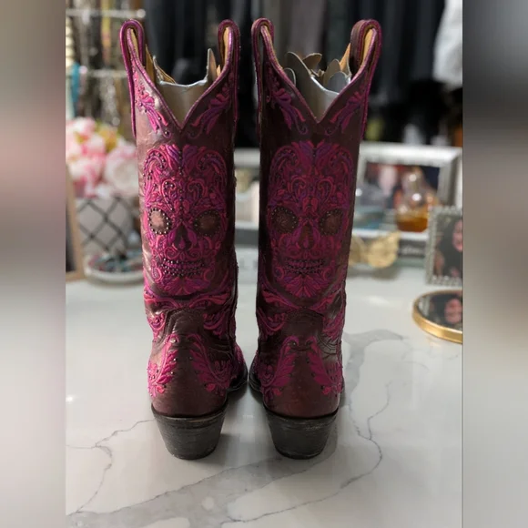 Old Gringo Dulce Calavera Skull Boots 7B - Picture 7 of 8